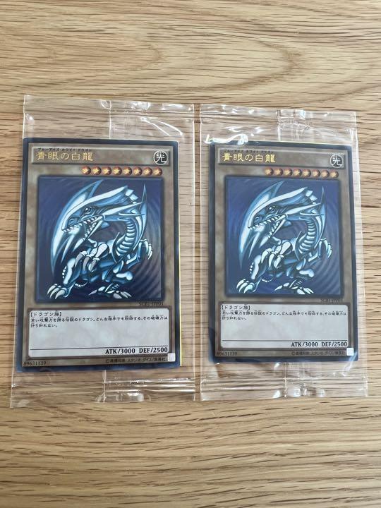 遊戯王 青眼の白龍 ブルーアイズ SCB1-JPP01 秘蔵レア 2枚セット 遊戯王 青眼の白龍 ブルーアイズ SCB1-JPP01 秘蔵レア 2枚セット