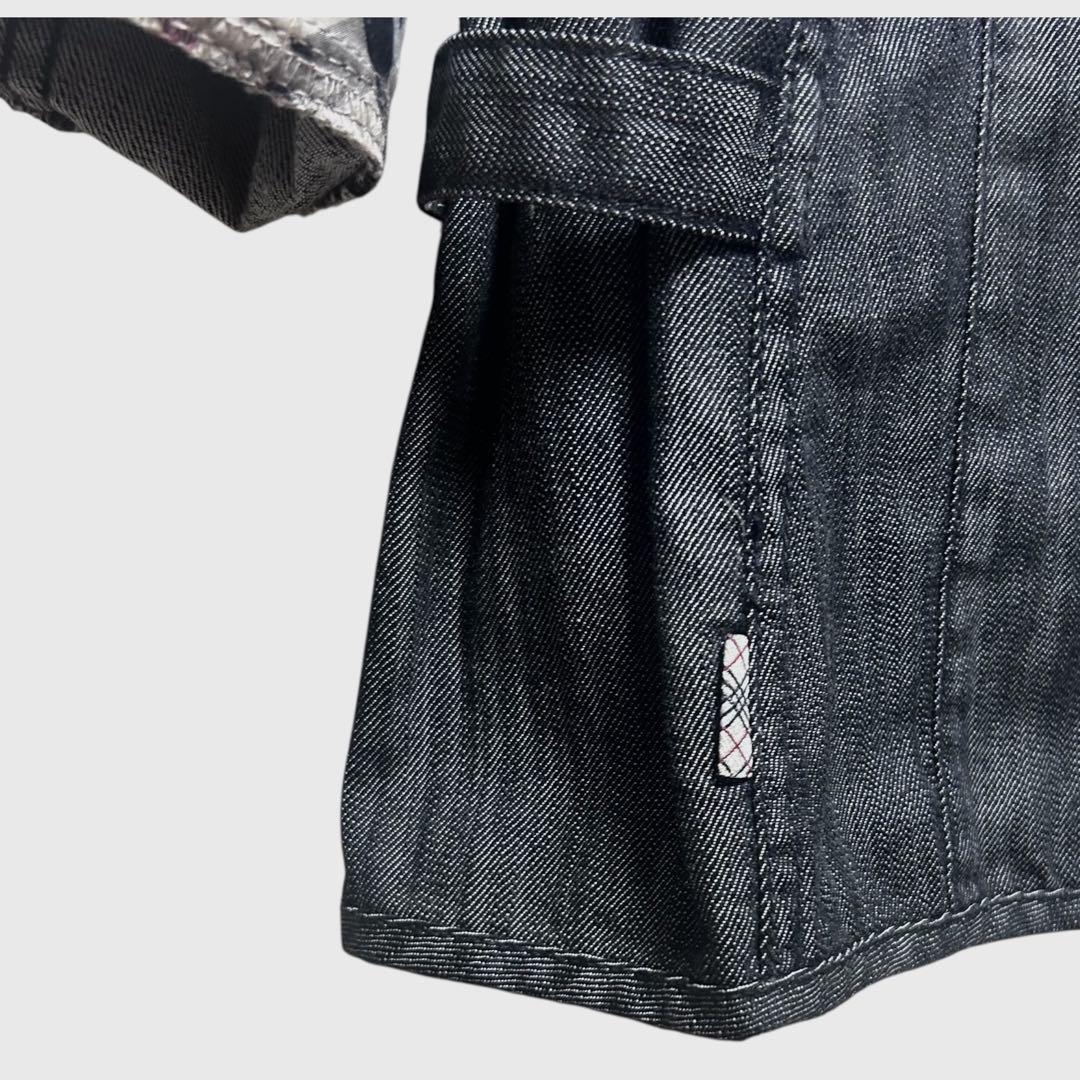 極美品 BURBERRY バーバリーロンドン ブ デニム ジャケット 13号 黒 極美品 BURBERRY バーバリーロンドン ブ デニム ジャケット 13号