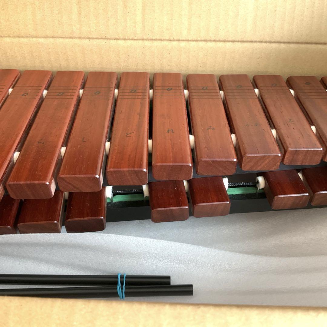 美品 YAMAHA ヤマハ TX-6 卓上木琴 32音マレット ケース付き
