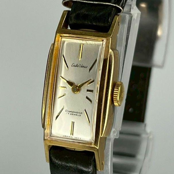 未使用品 SEIKO セイコー ヴィーナス 60s手巻時計 純正Sマーク尾錠付