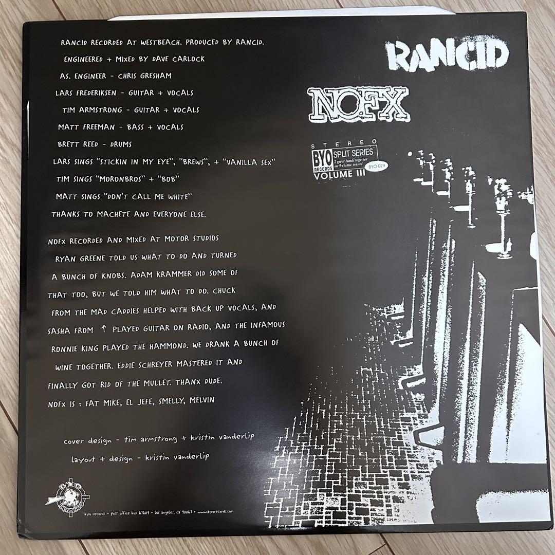 Rancid NOFX / BYO Split Series〜 LPレコード