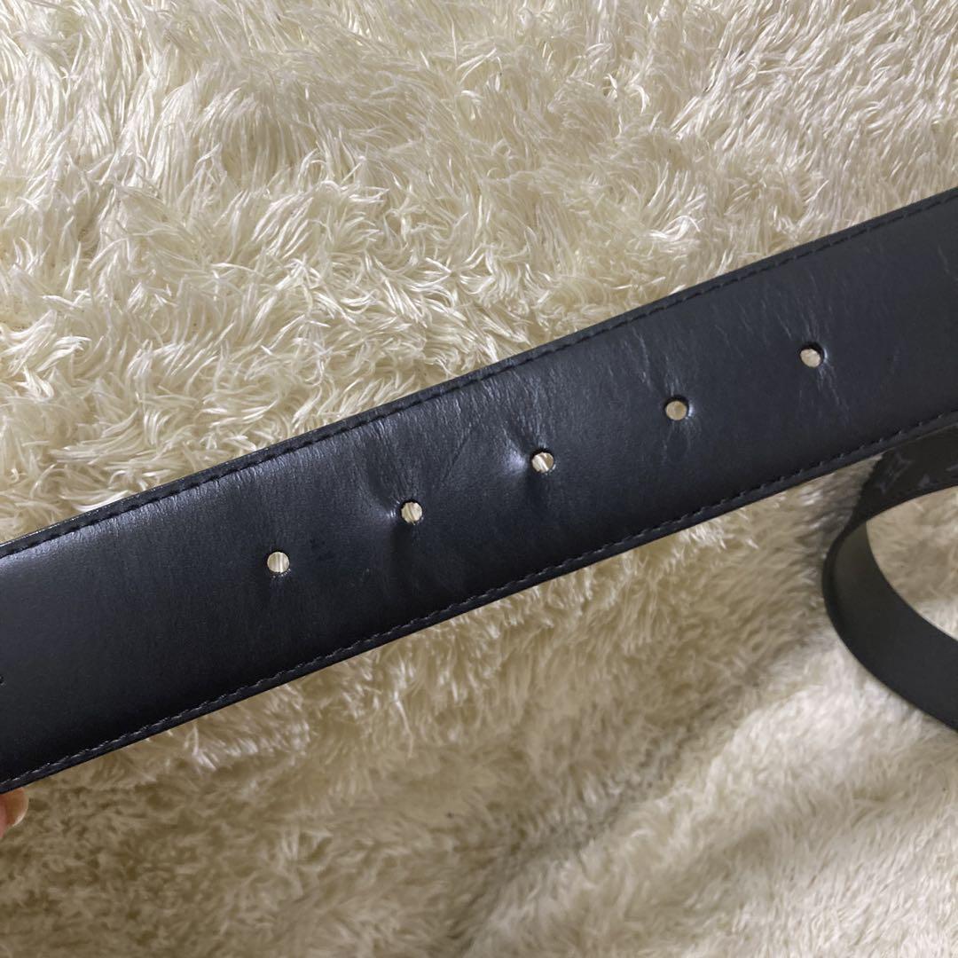 LOUIS VUITTON ベルト モノグラム 黒 ブラック 32/80
