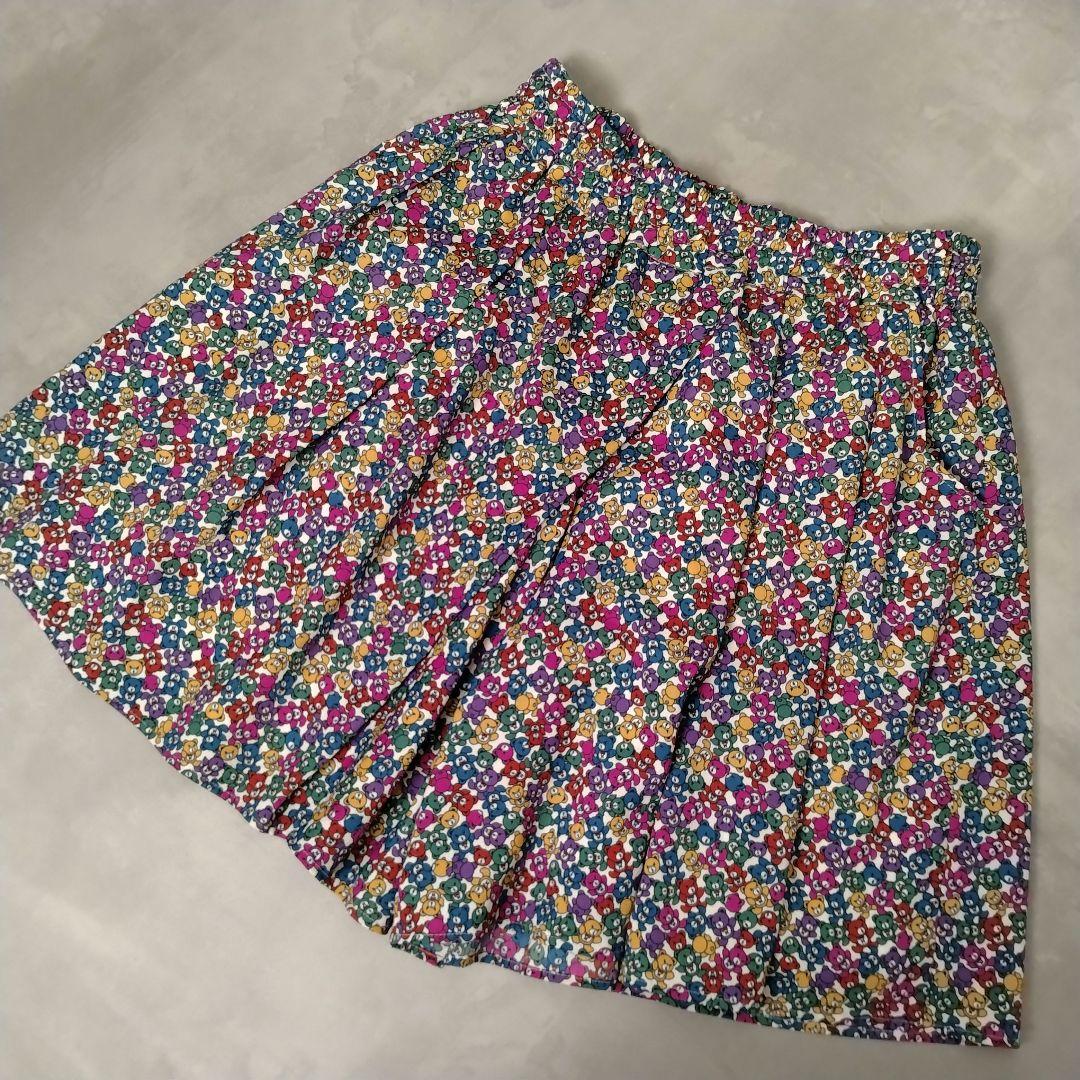HYSTERIC GLAMOURヒステリックグラマー くま 総柄　キュロットS