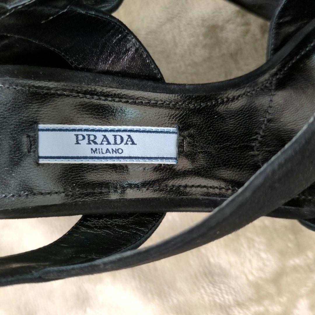 PRADA】プラダ 美品 未使用 オープントウ スエード パンプス