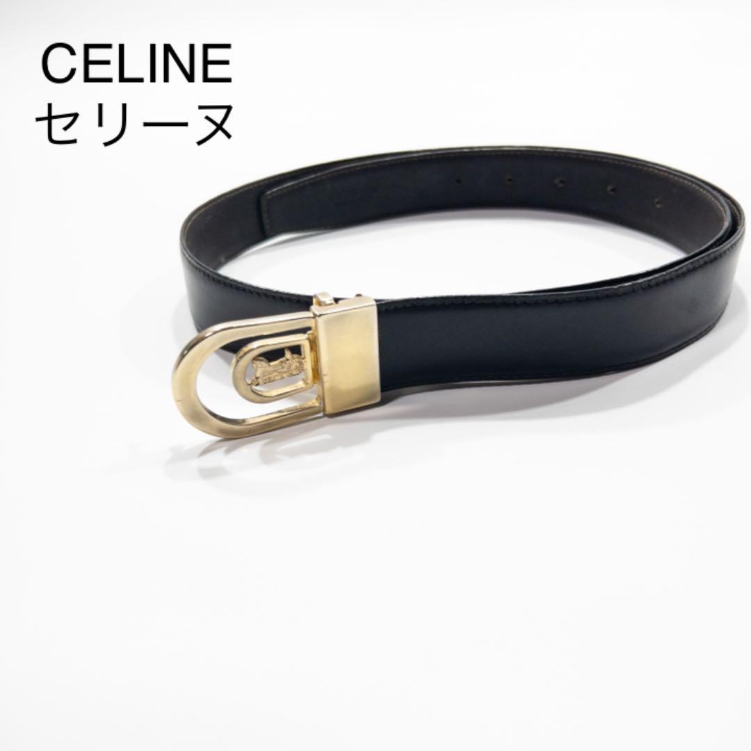 CELINE セリーヌ ベルト 馬車 ゴールド ブラック CELINE セリーヌ ベルト 馬車 ゴールド ブラック