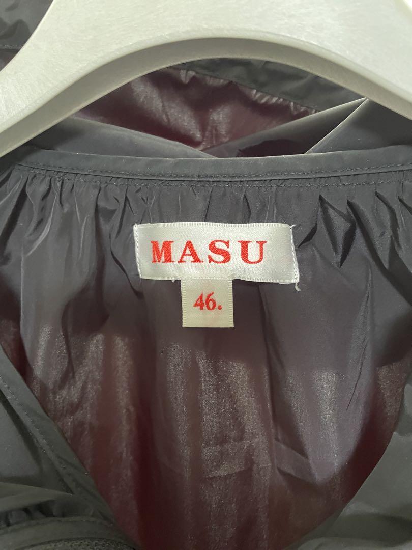ジャケット・アウター masu nylon hooded jacket black