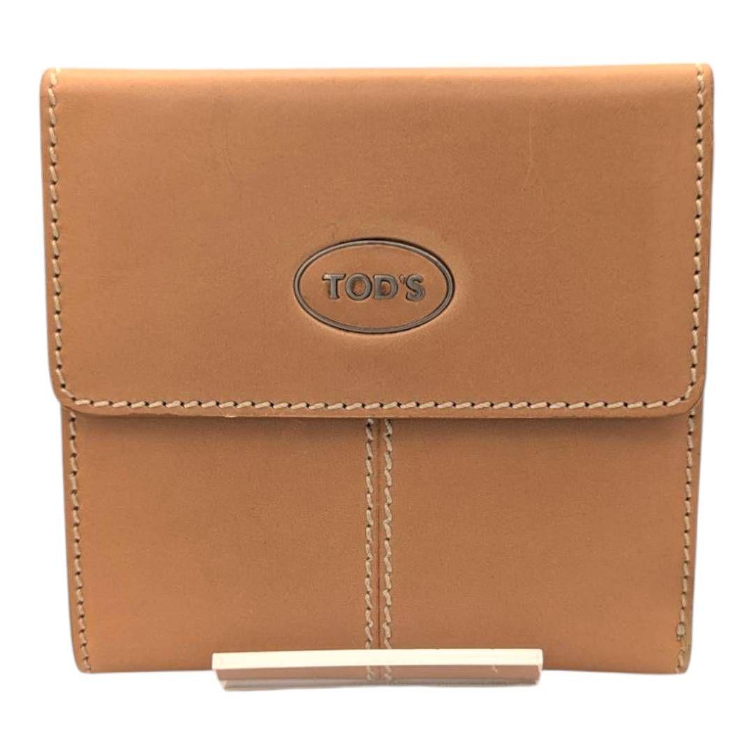 ✨トッズ✨ tod's 二つ折り財布　ヌメ革　コンパクト　レディース