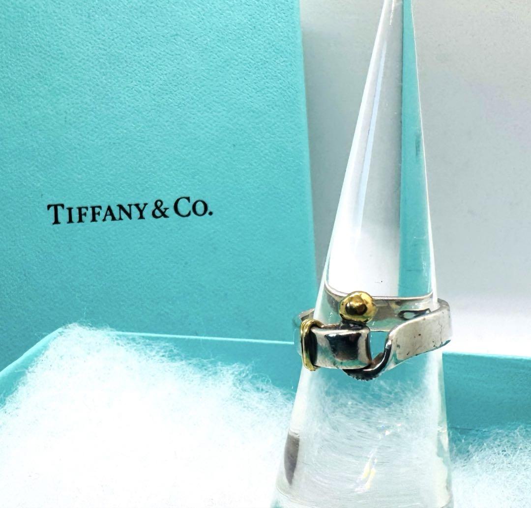 ティファニー フック&アイ 750 925 コンビリング フックアンドアイ Tiffany&Co. ティファニー フックアンドアイ リング 925/750