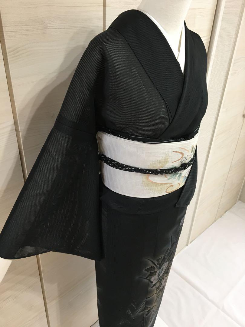【ファッション通販】の商品をすべて 夏着物【付下げ】 メルカリ - 手縫い 手描き友禅 堅絽 着物・浴衣