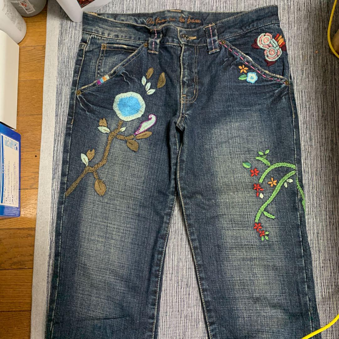 asknowas アズノウアズ 刺繍デニム