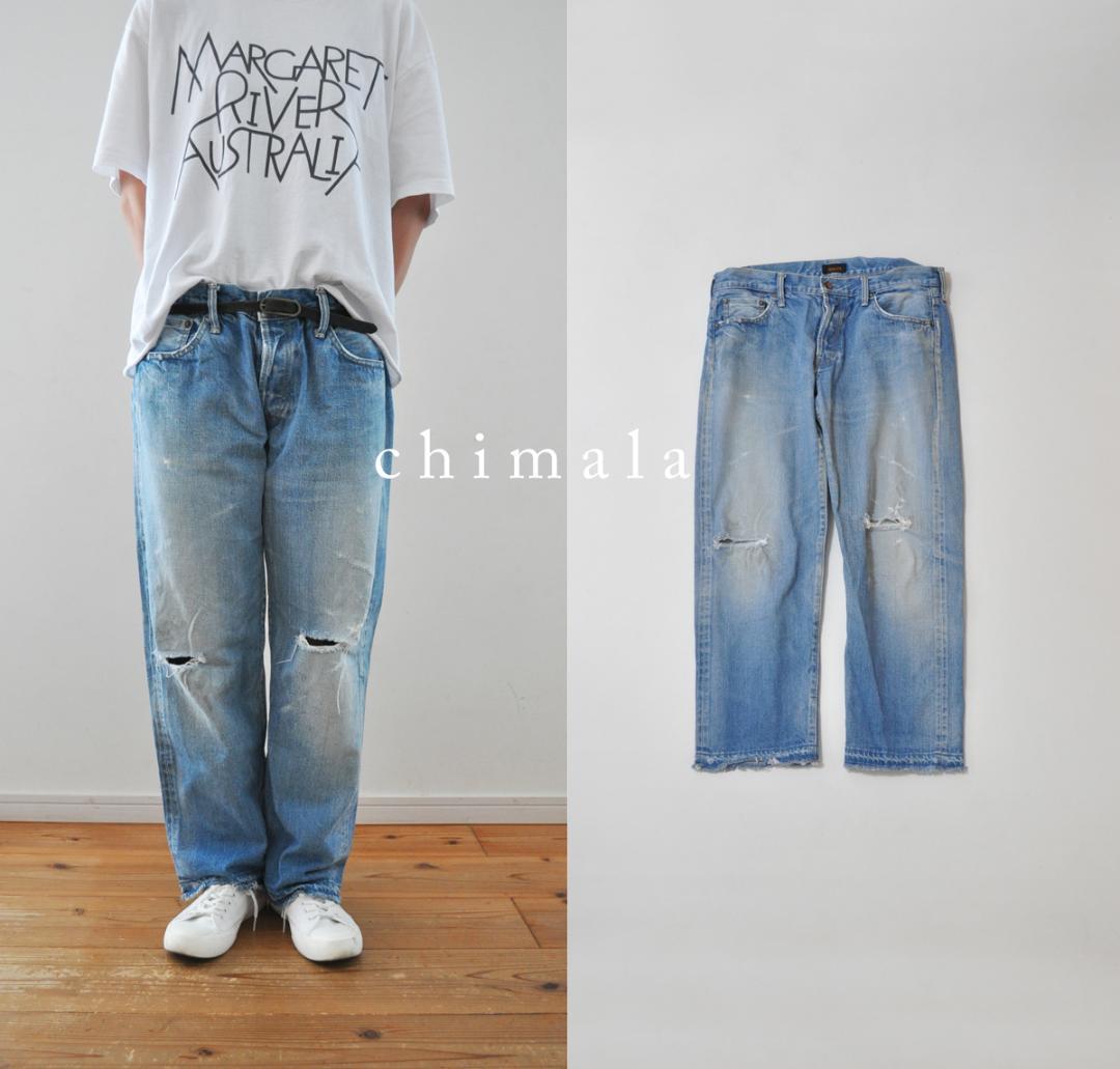 chimala チマラ セルヴィッチデニム USED加工 デニムパンツ