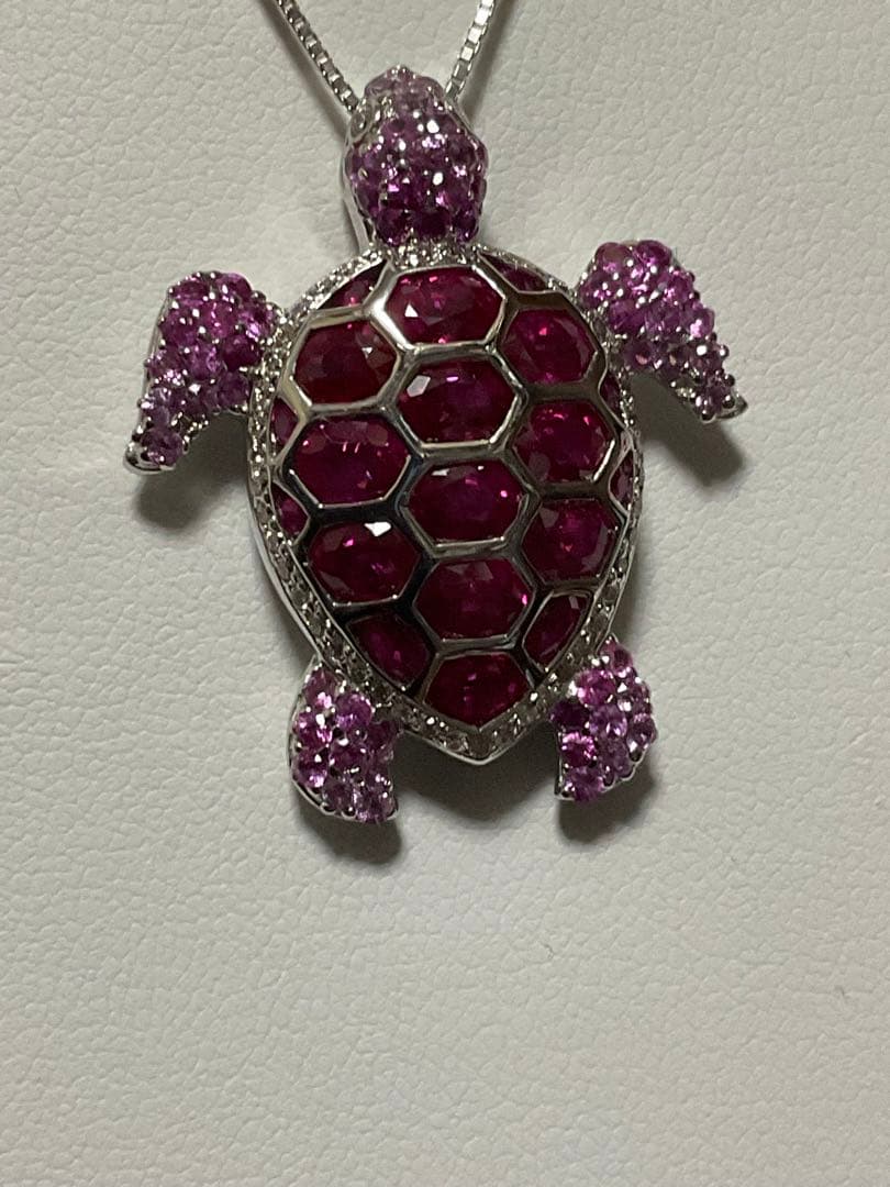 亀デザインネックレス　k18WG