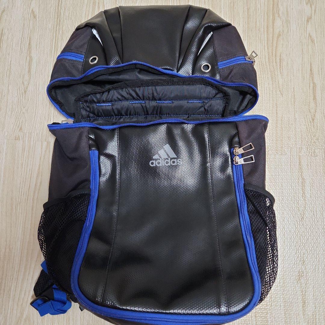 adidas サッカーリュック 黒/青 - メルカリ