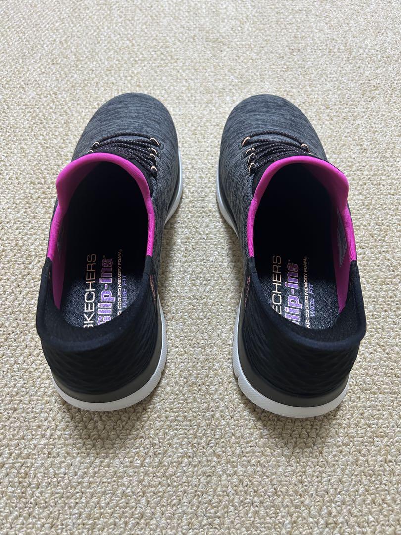 SKECHERS グレー/ピンク スニーカー　24.5cm