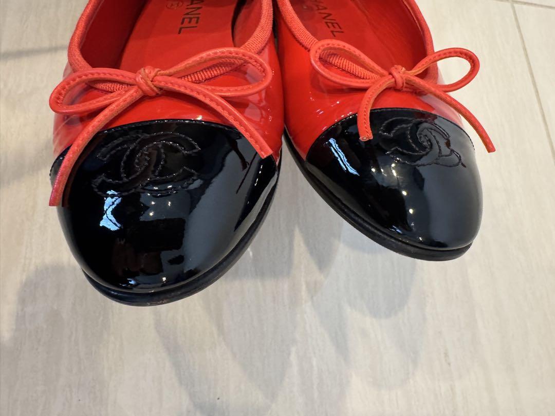 CHANEL シャネル　バレエシューズ　フラットシューズ　サイズ37ハーフ