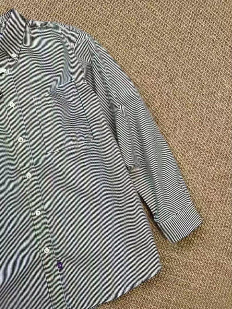 THE NORTH FACE PURPLE LABEストライプボタンダウンシャツ