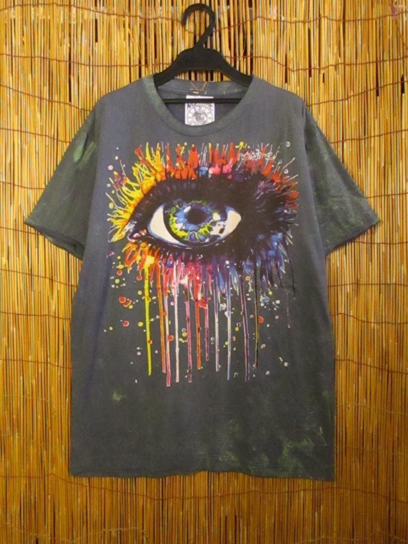 送料込み①新品＊男女兼用＊コットン素材＊ビッグアイプリント＊半袖Ｔシャツ