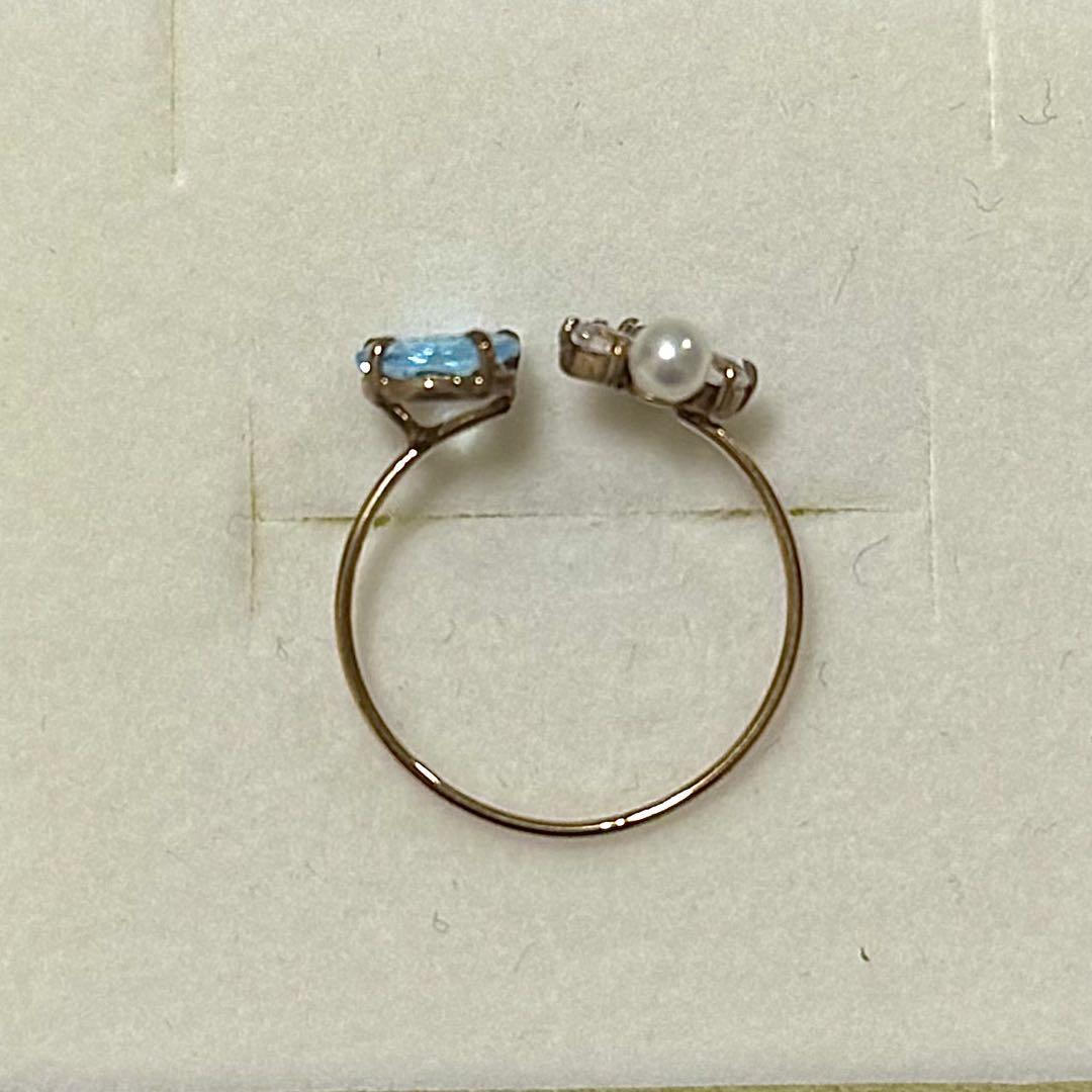 【冬バーゲン★特別送料無料！】 新品】Samantha Tiara YG 9号 リング K10 ブルートパーズ アクセサリー