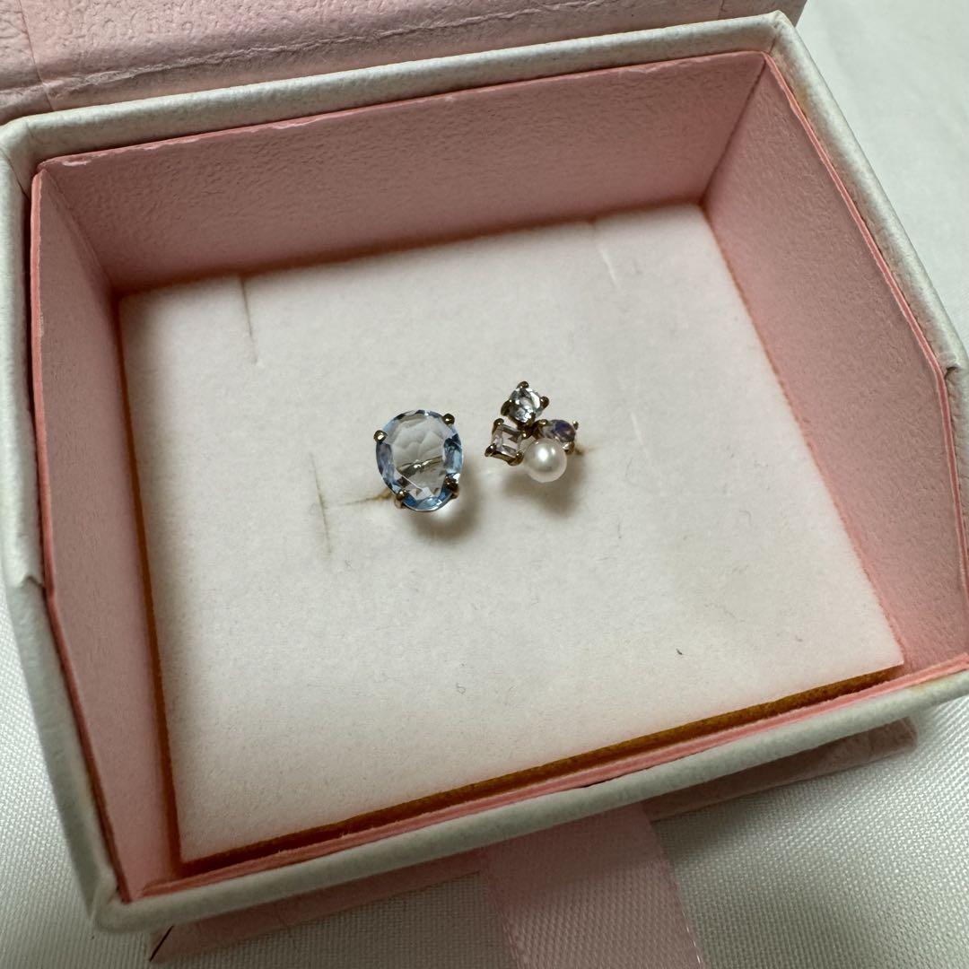 新品】Samantha Tiara ブルートパーズ K10 リング 9号 YG