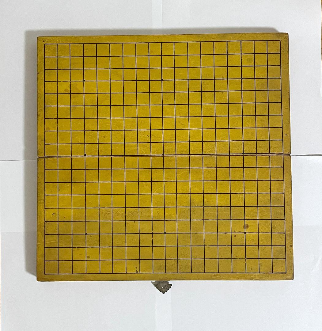 □ 木製囲碁盤 囲碁盤 木製 脚付 へそ付き 厚み約15cm 囲碁 碁盤