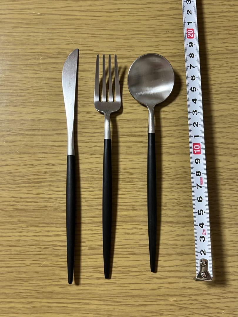【2セット】クチポール GOA デザートナイフ&フォーク&スプーン3本セット