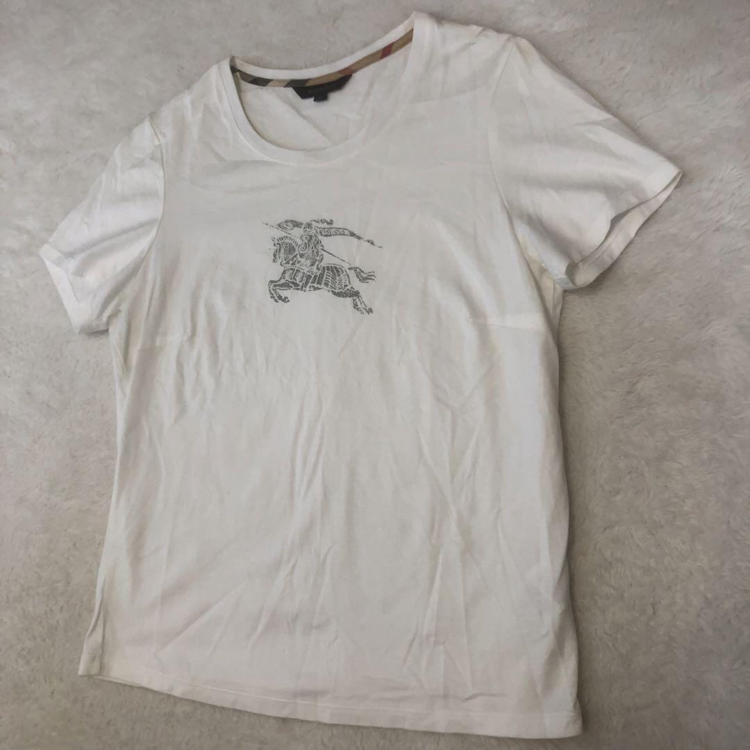 【国内在庫】 バーバリーロンドン Tシャツ ノバ ビッグホースロゴプリント トップス