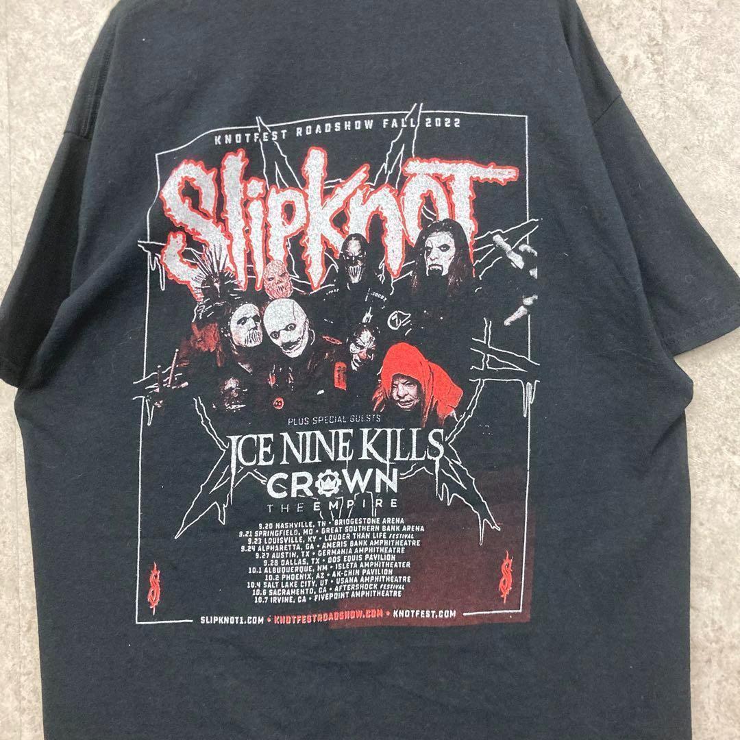 レア○vintage《スリップノット》両面プリント バンドTシャツ/メンズL