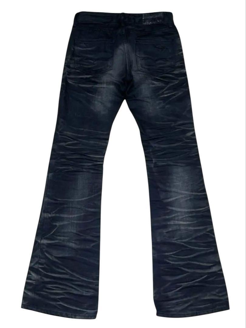 パンツ 00s archive FUGA flare black denim BK 44