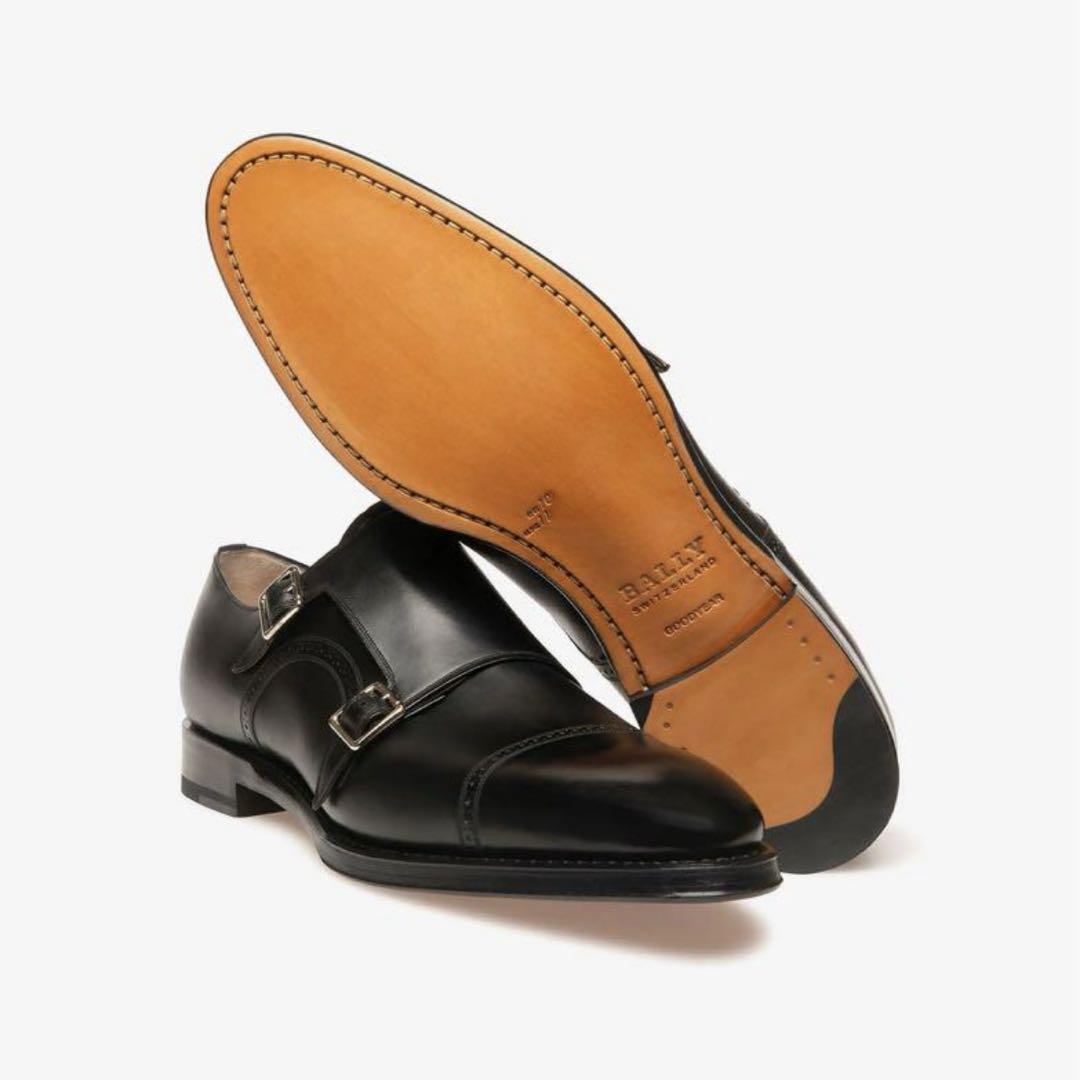 Bally Scardino ブラック レザー モンクストラップシューズ