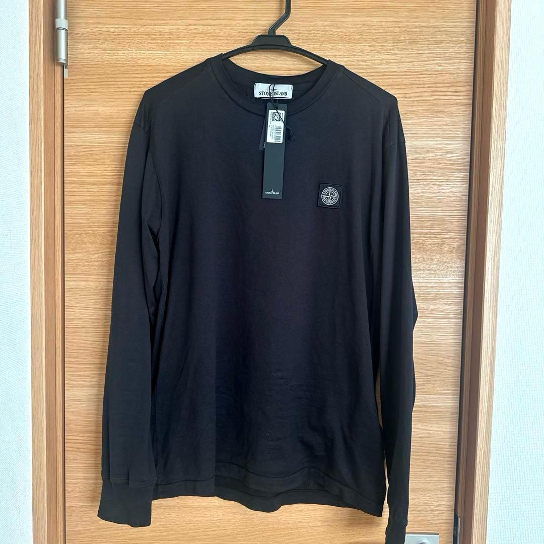 STONE ISLAND ブラック 長袖カットソーM・STONE ISLAND