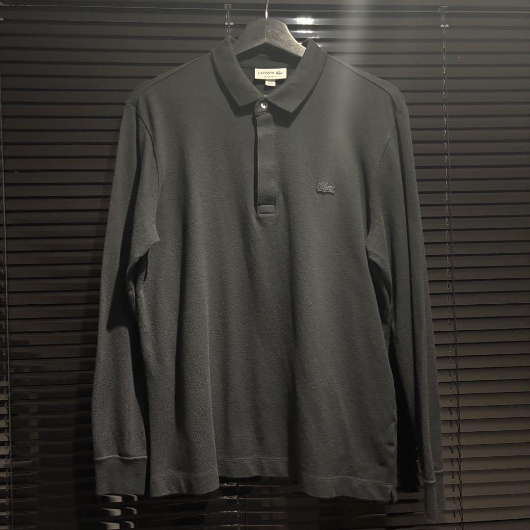 LACOSTE ラコステ 長袖ポロシャツ オールブラック