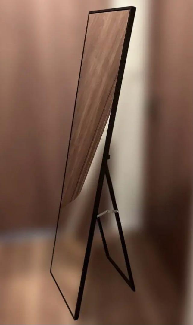木製　スタンドミラー　大型　150×40cm 全身鏡《送料込》