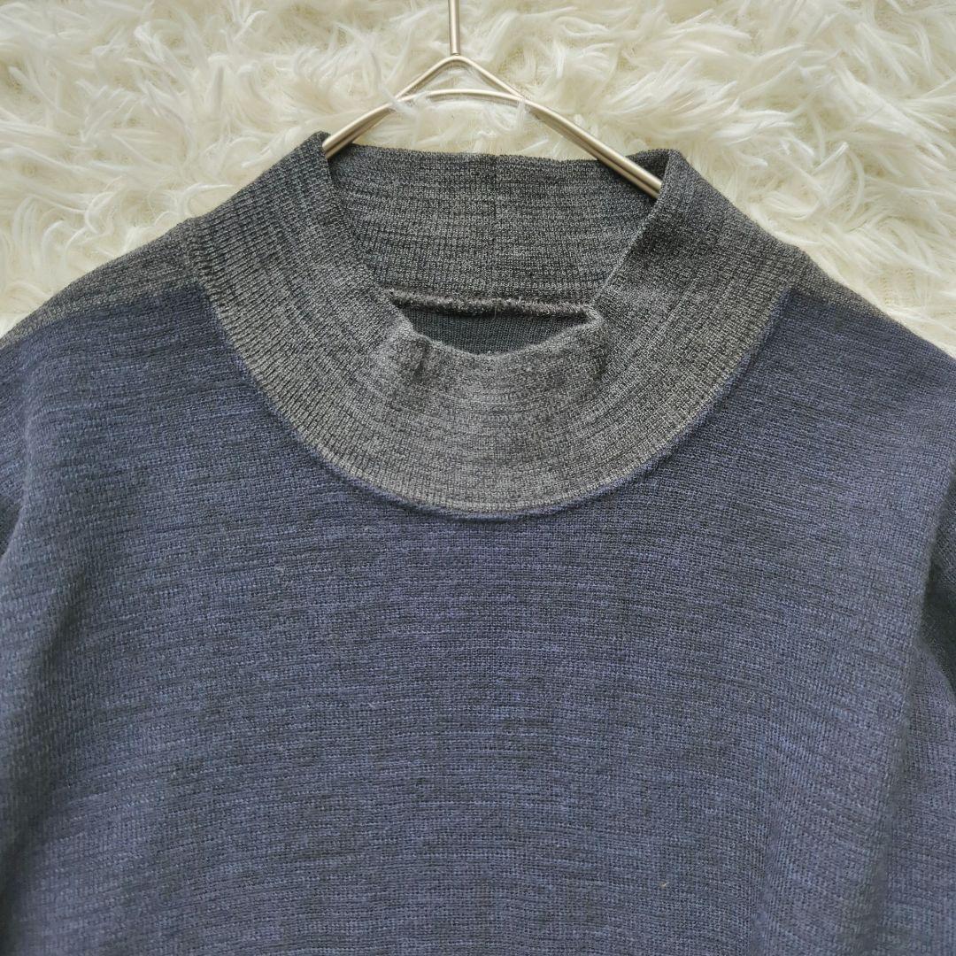 ヨーガンレール モックネック薄手ニットトップス プルオーバー オーバーサイズ ヨーガンレール モックネック薄手ニットトップス プルオーバー オーバーサイズ