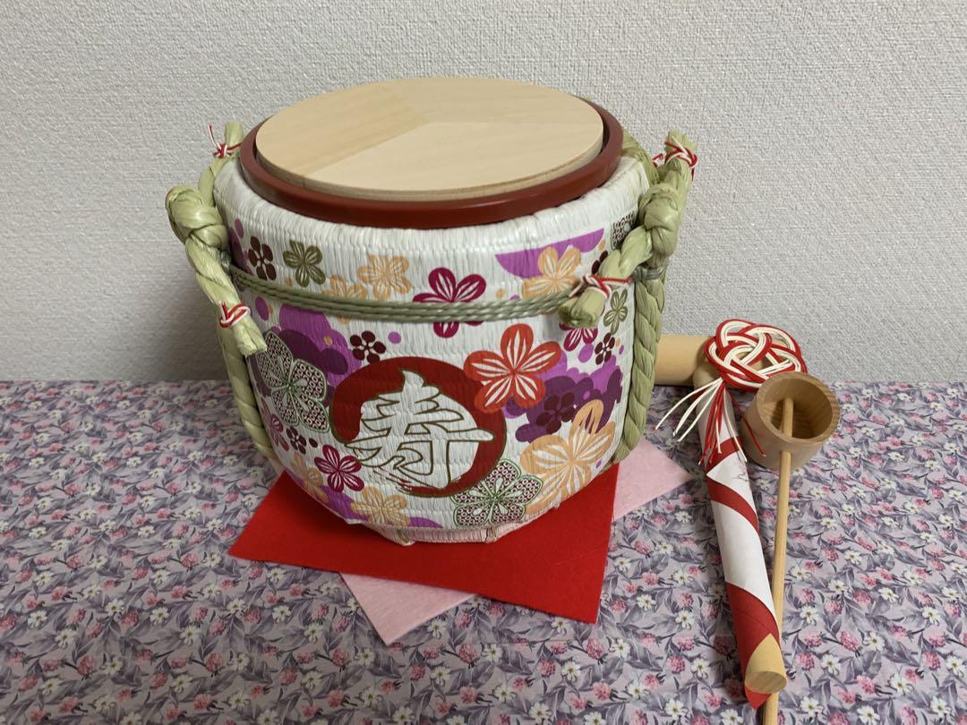 ミニ鏡開き　菰樽　こもだる