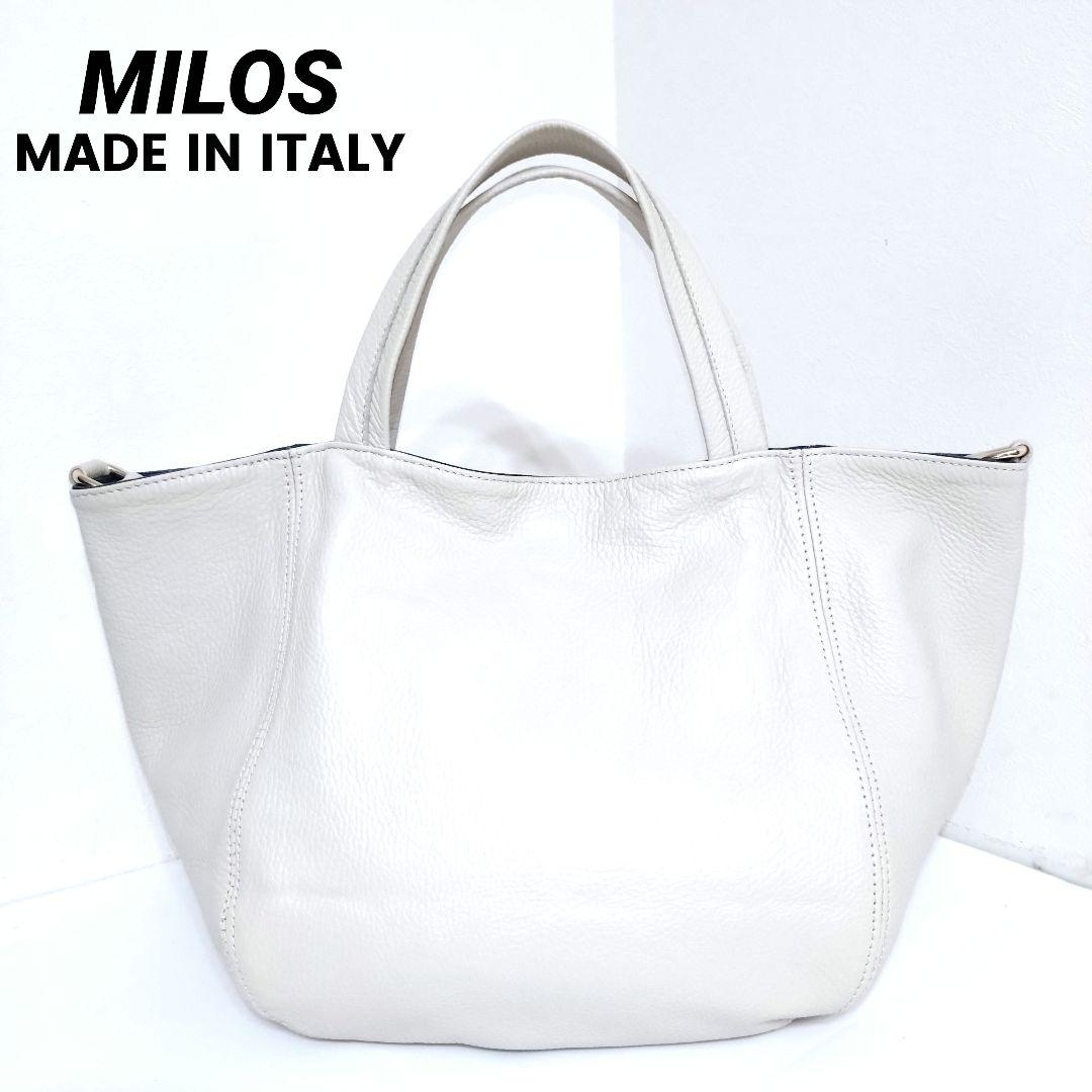 福袋 オンライン ✨未使用級✨MILOS トートバッグ リバーシブル デニム × 本革 バッグ