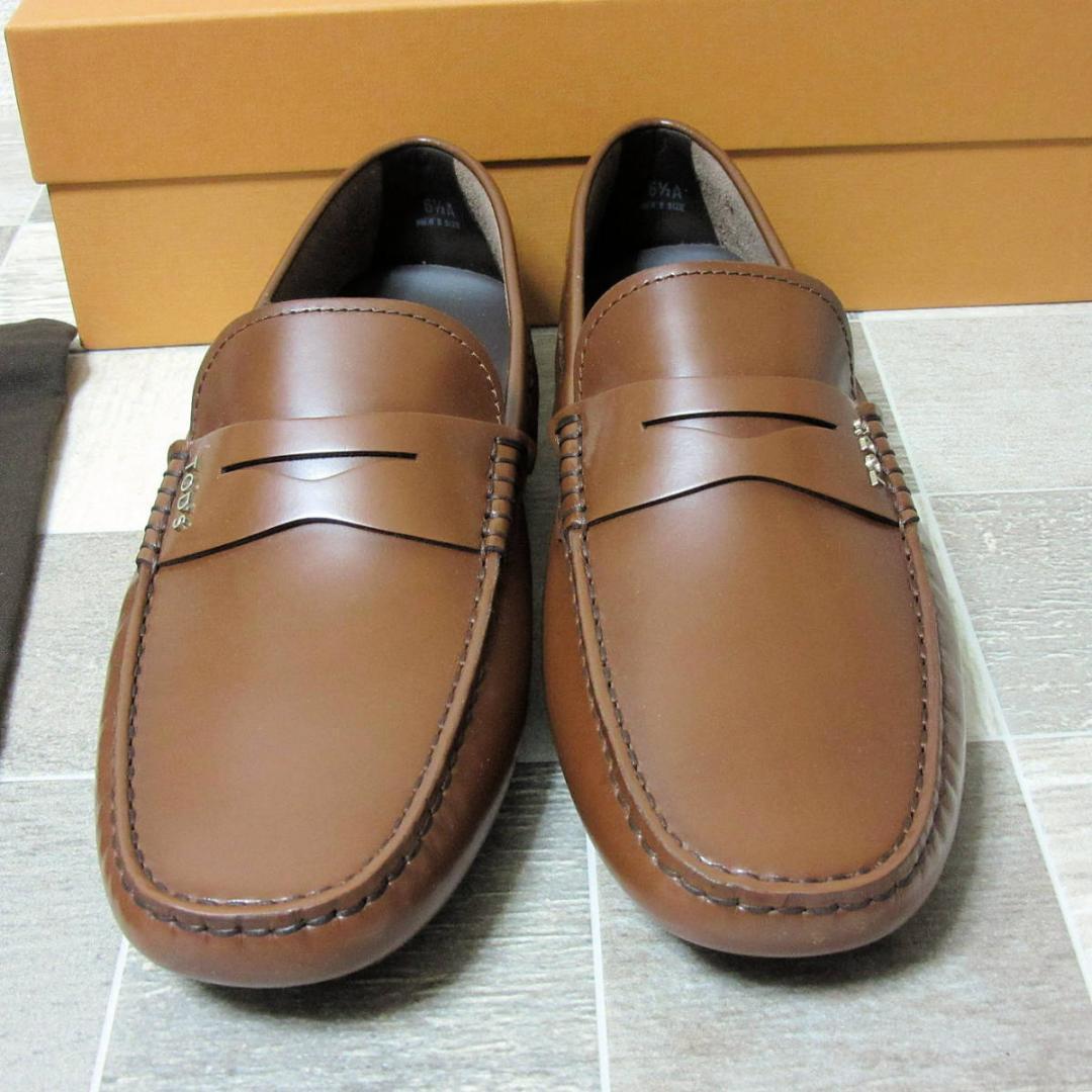 新品 TOD'S コイン ビット ローファー 革靴 ブラウン 茶 UK6 - メルカリ