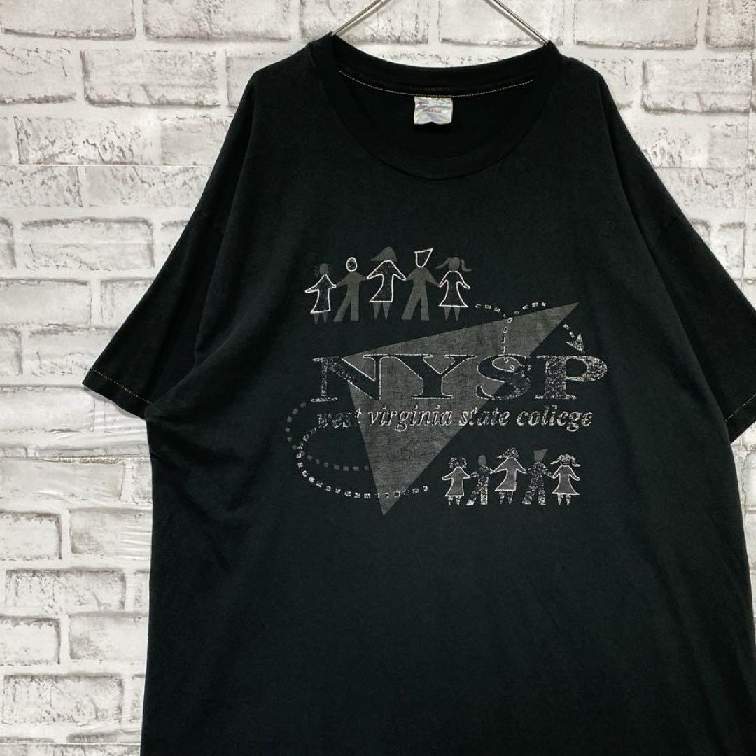 USA製90sヴィンテージTシャツ！シングルステッチブラックチャンピオン2XL6