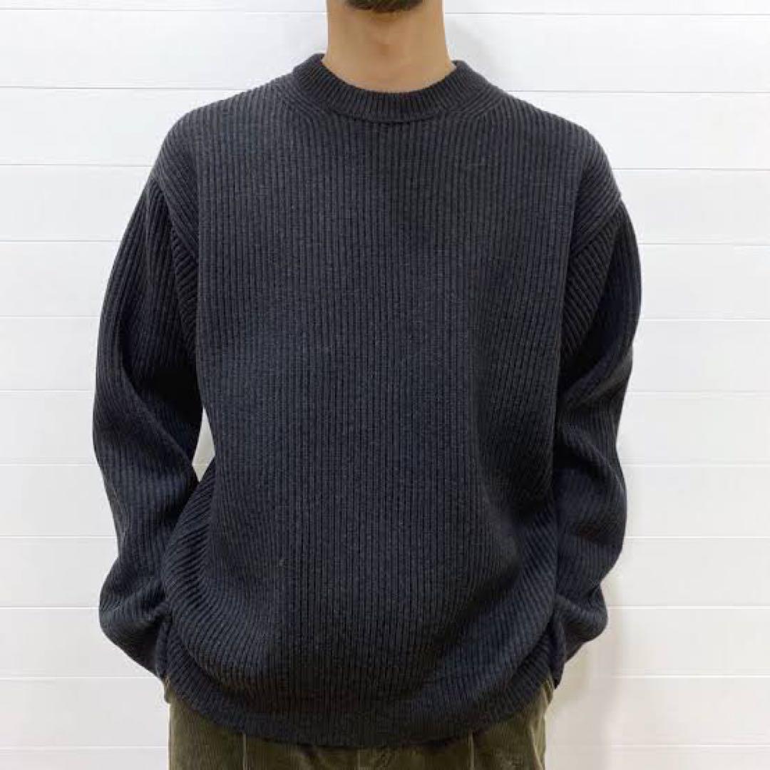AURALEE SUPER FINE WOOL RIB KNIT BIG P/O