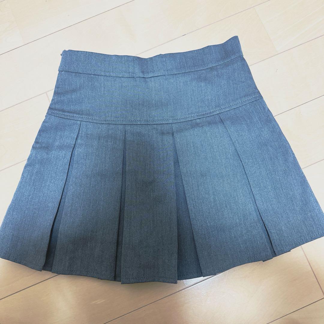 épine グレー プリーツミニスカート