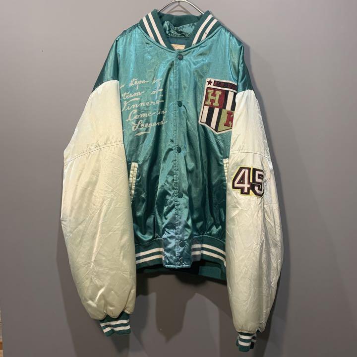 vintage スタジャン ワッペン パールカラー