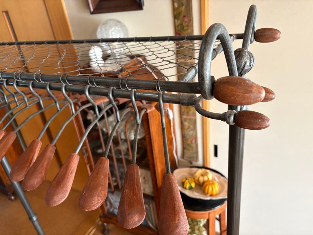 ハンガーラック 木製ハンガー付き