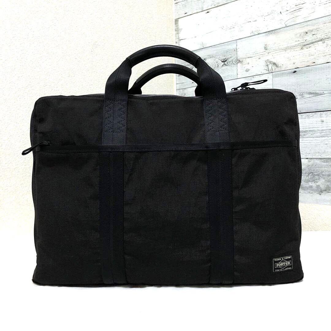超美品✨ポーターハイブリッド ビジネスバック2層3way A4可 大