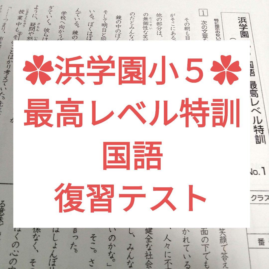 浜学園 小6 最高レベル特訓国語 2024年度 テキスト＋復テ＋