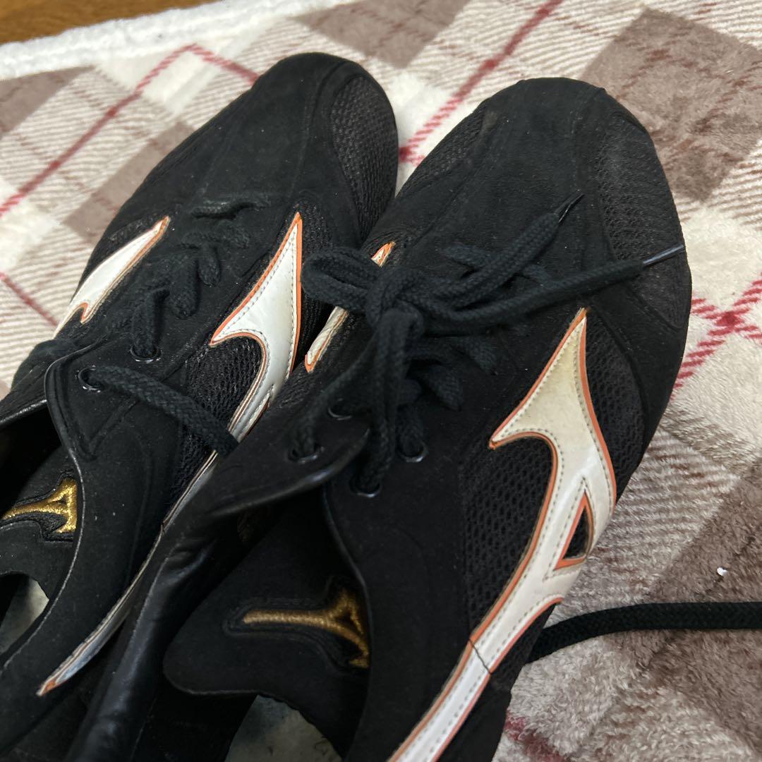 Mizuno ブラックスパイクシューズ 長野選手スパイク