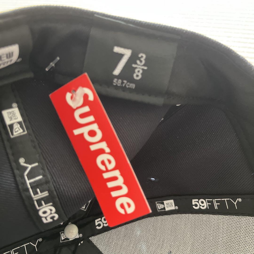 即完売　美品　Supreme 59FIFTY キャップ 7 3/8 Supreme 59FIFTY ベースボールキャップ ネイビー 7 3/8