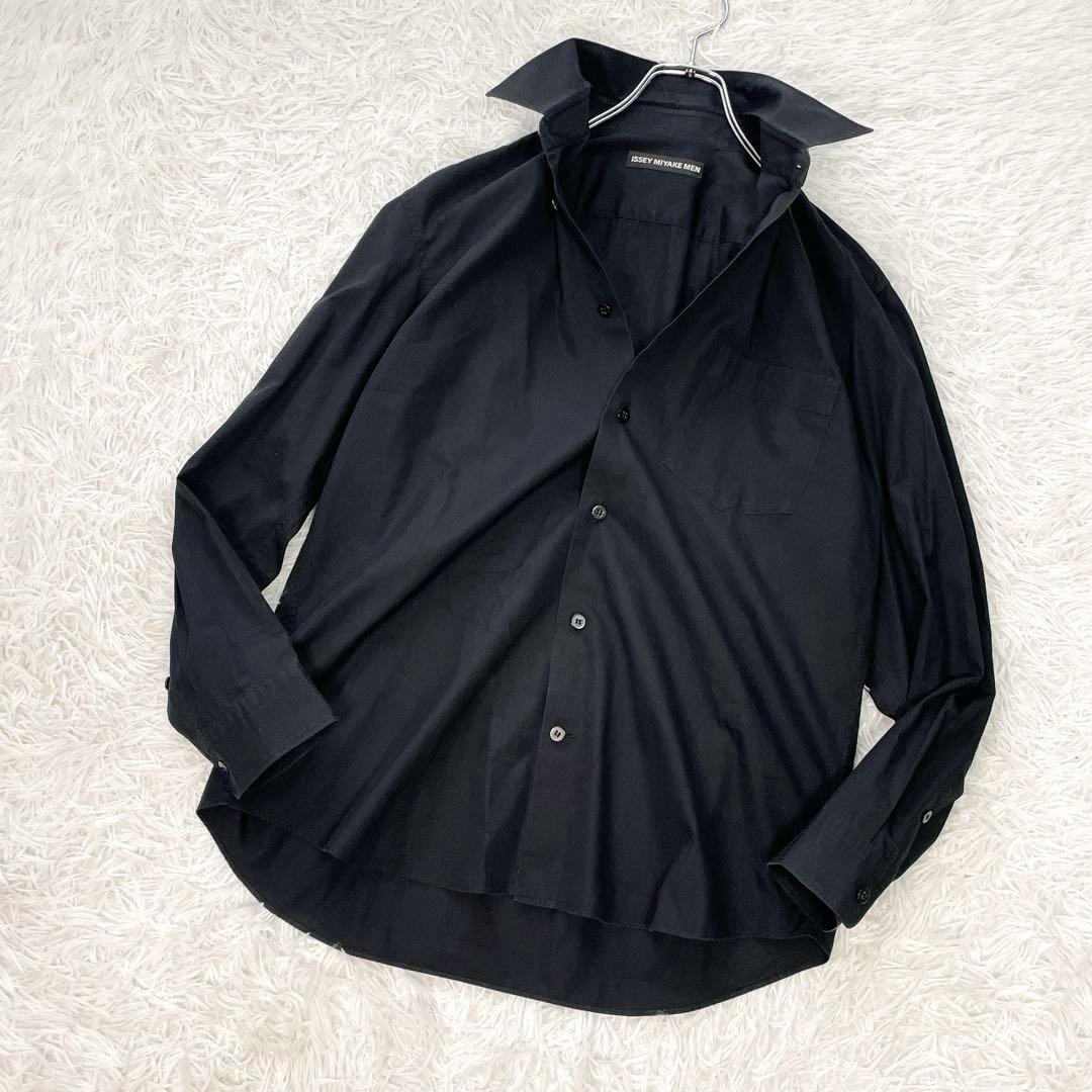 レア　issey miyake イッセイミヤケ　ロングシャツ　長袖　M me ISSEY MIYAKE ミー イッセイミヤケ 長袖シャツ サイズ