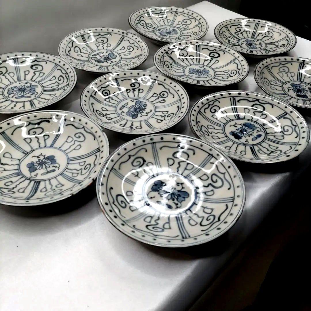 有田焼 伊万里焼 古伊万里 4寸皿 豆皿 小皿 なます皿 4寸皿10客
