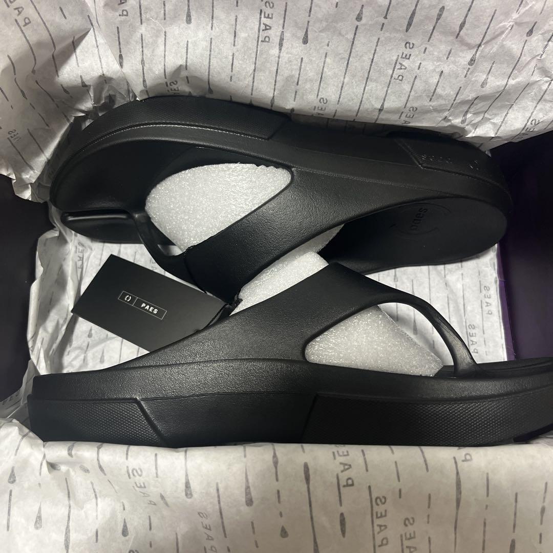 PAES Flip flop メンズ リカバリーサンダル 27センチ PAES Flip flop メンズ リカバリーサンダル ブラック 27センチ