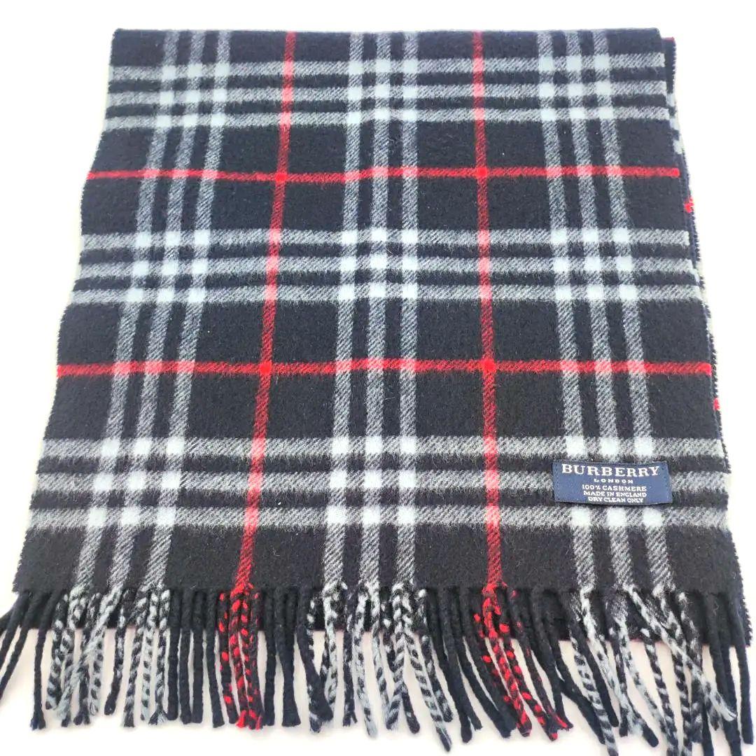 【BURBERRY】バーバリー カシミヤ マフラー　１３０ｃｍ✖３０ｃｍ