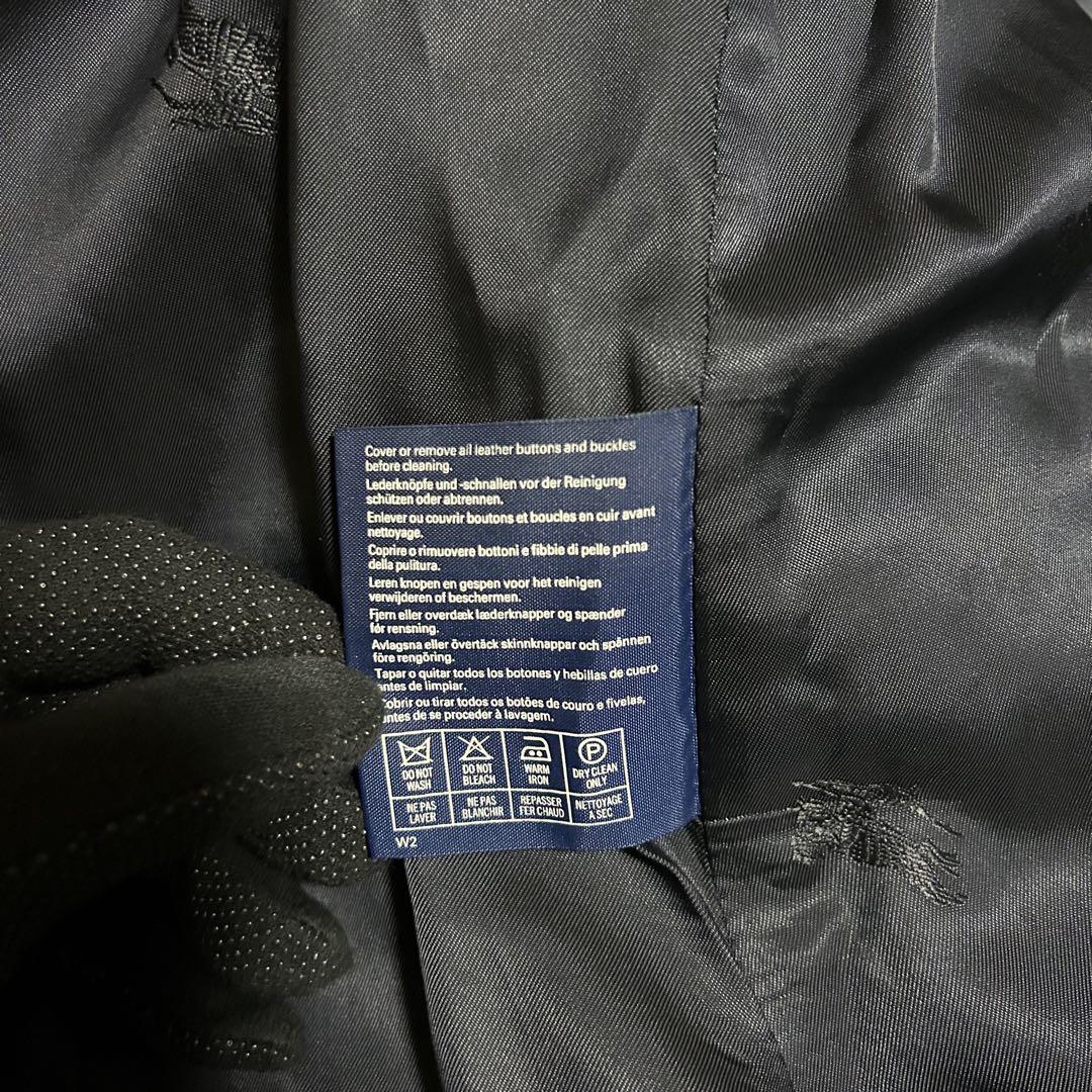 極美品✨バーバリー ステンカラーコート カシミヤ100 イングランド製 ネイビー